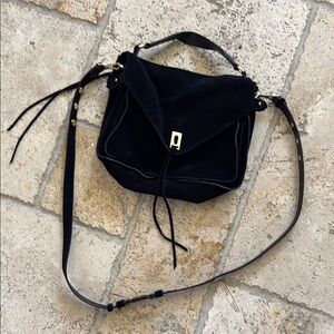 Rebecca Minkhoff Darren black suede purse